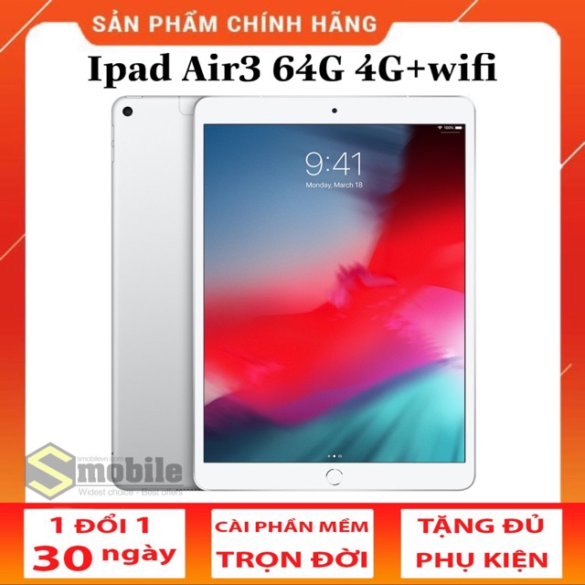 Máy Tính Bảng Air3 10.5” 2019 bản có sim 4G+wifi sẵn hàng tại Smobilevn