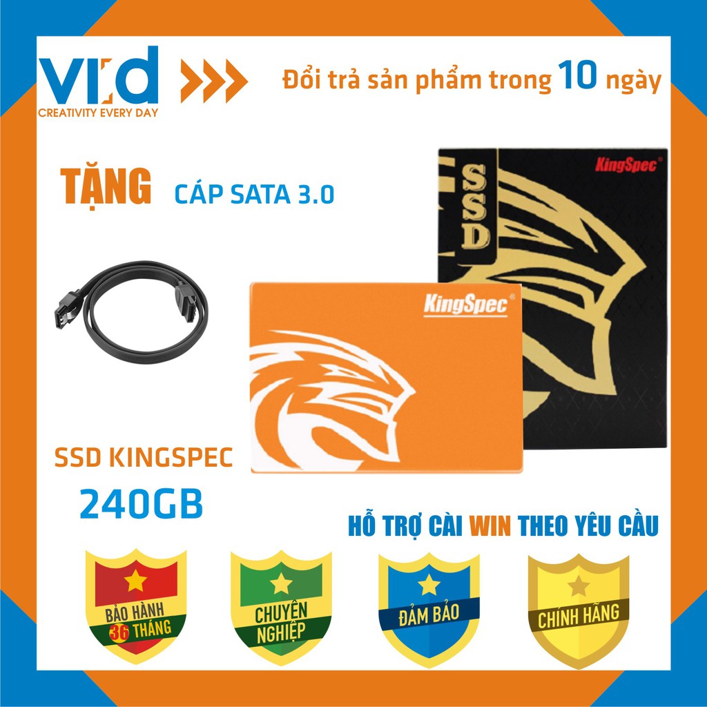 [Mã ELMS05 giảm 5% đơn 300k]Ổ SSD 240G KingSpec - Bảo hành chính hãng 36 tháng | WebRaoVat - webraovat.net.vn