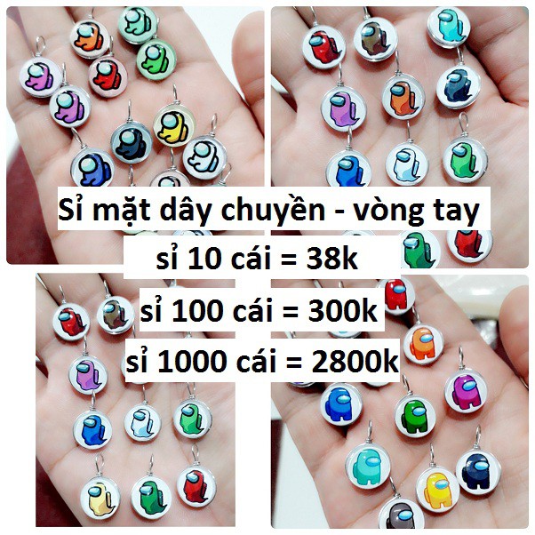 Sỉ 10 mặt = 38k [ sỉ mặt dây chuyền - vòng tay - giá sỉ không qua trung gian ]