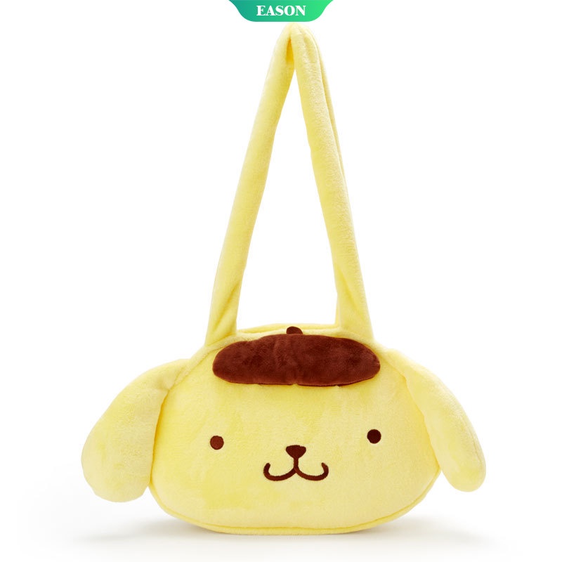 SANRIO Túi Xách Đeo Vai Phủ Bông Hình Hello Kitty Melody Cỡ Lớn Thời Trang Đáng Yêu Dành Cho Nữ