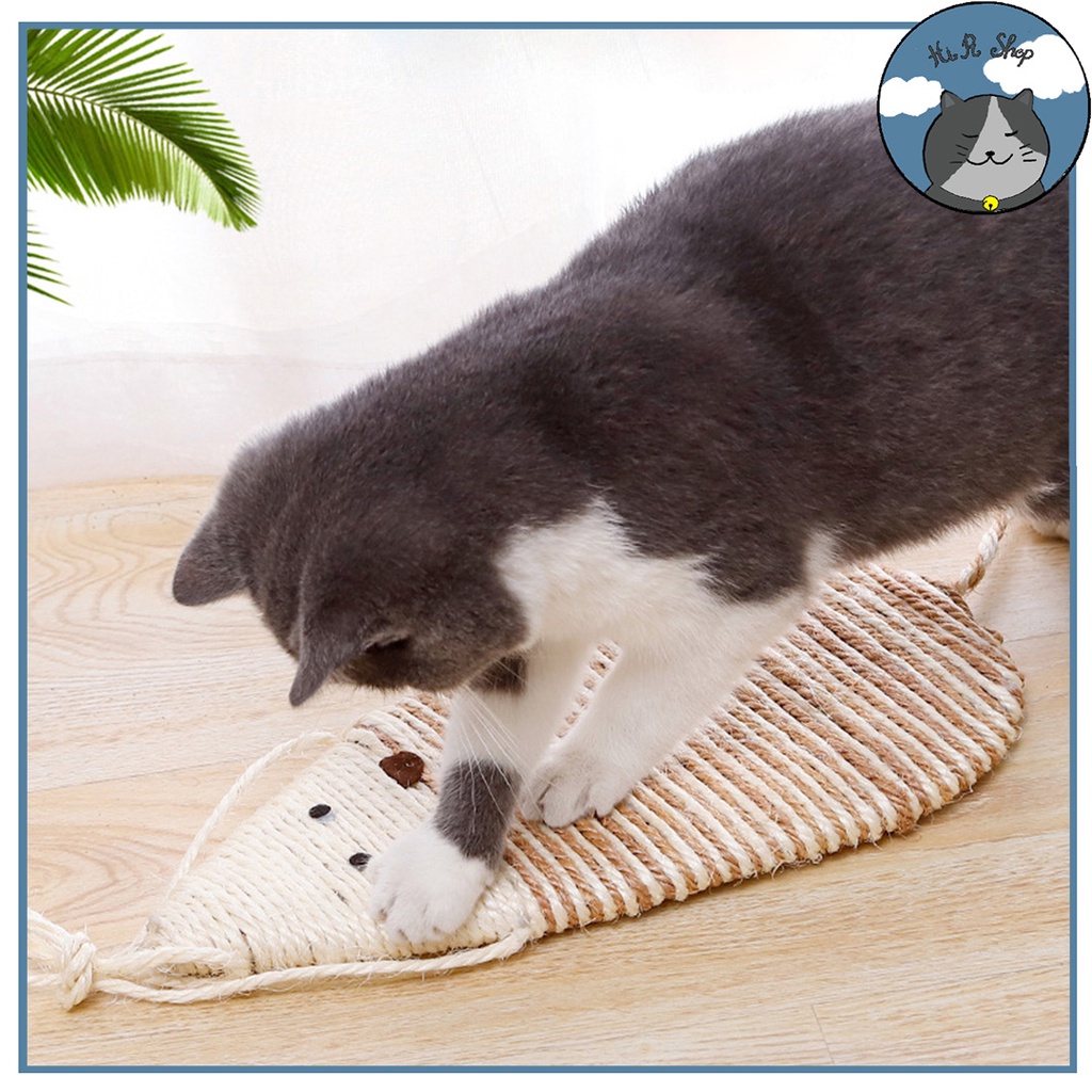 Bàn Cào Móng Hình Chuột Cho Mèo Có Dây Treo