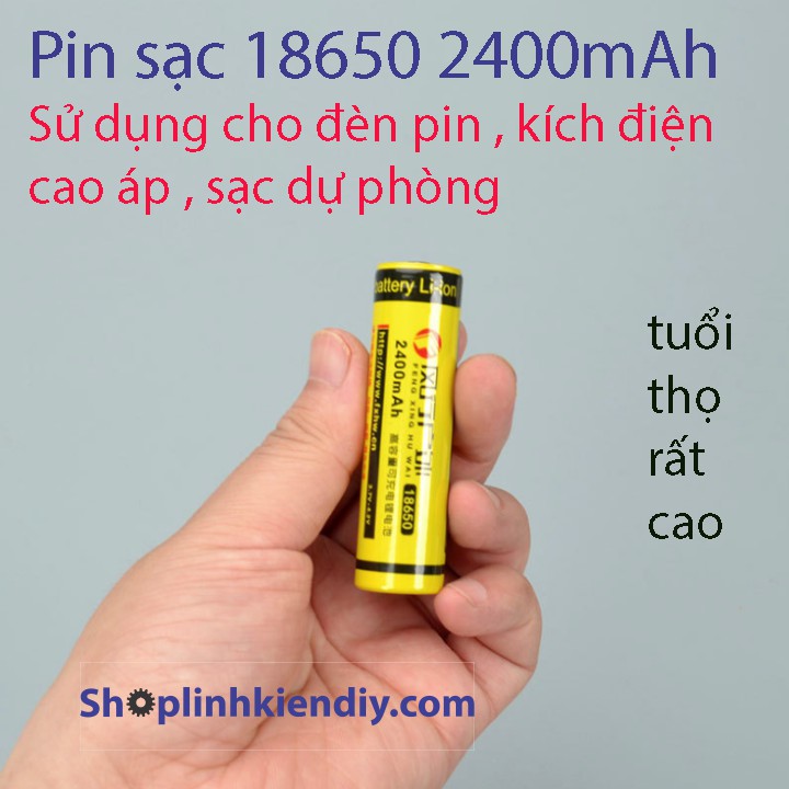 combo pin 18650 + sạc đơn