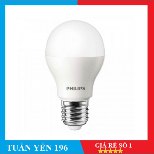 BÓNG ĐÈN LED BULB PHILIPS ESSENTIAL 3W - 3,5W - 5W - 7W - 9W - 11W - 13W E27 A60 ( TIẾT KIỆM ĐIỆN - MÀU TRẮNG VÀ VÀNG )