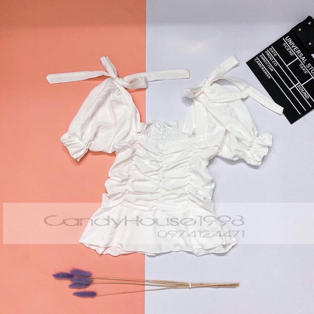 Pass áo nhún nơ vai