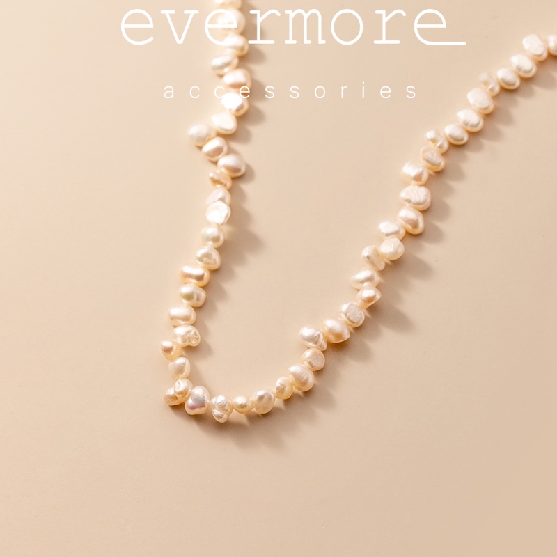 Dây chuyền bạc ngọc trai EVERMORE, vòng cổ ngọc trai nhân tạo cao cấp, phong cách minimalism, thanh lịch - D022