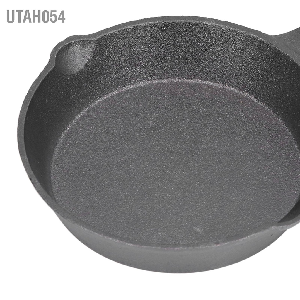 [Hàng Sẵn] Chảo Gang Thô Đúc 14CM Chống Dính Tự Nhiên Không Phủ Dùng Được Bếp Từ cho nhà bếp【Utah054】