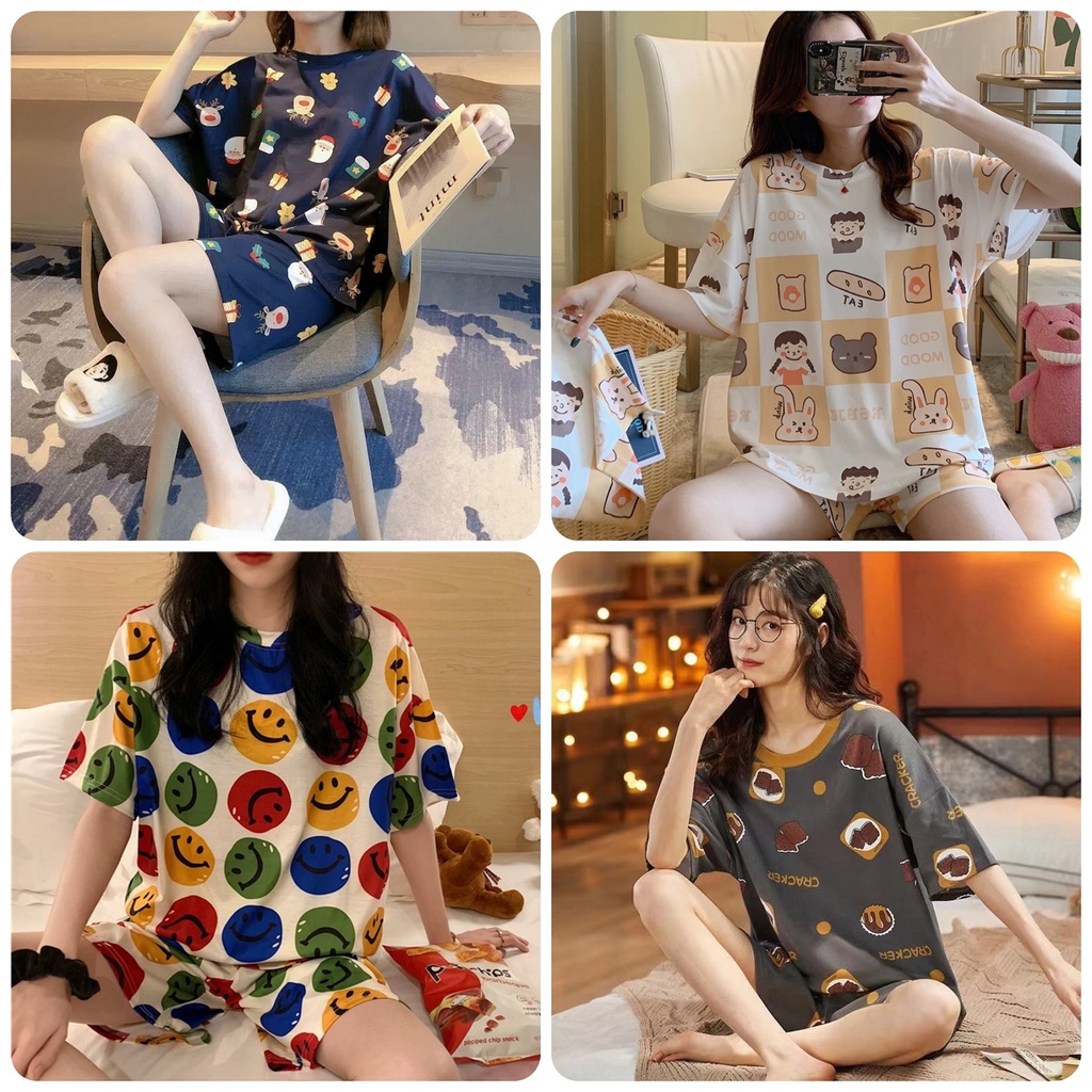 Combo 4 bộ đồ mặc nhà đùi (mẫu ngẫu nhiên)