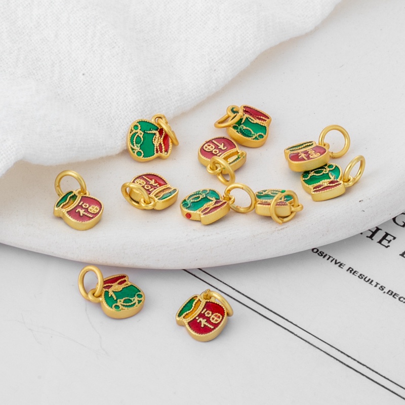 Thẻ Tag Màu Vàng 18k 7*7mm Chuyên Dụng Cho Túi Xách/Trang Sức