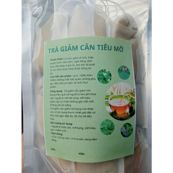 Trà Giảm Cân Giảm Mỡ Bụng Giảm Mỡ Nội Tạng Thảo Dược Dạng Túi Lọc