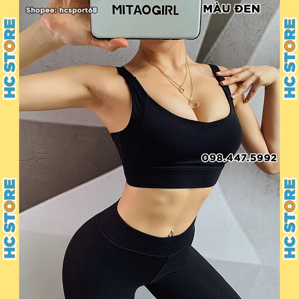 Áo Bra Nơ AL18 Tập Gym Yoga Nữ, Cách Điệu Phần Lưng, Có Khoá Cài Sau, Chống Sôc Nâng Đỡ Ngực Khi Tập Luyện - HcSport68