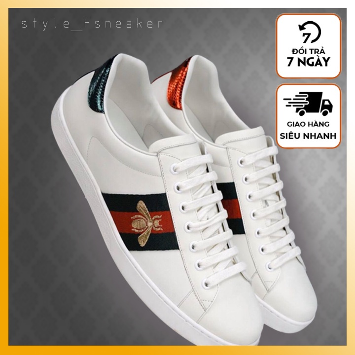 Giày sneaker G.C thể thao thêu họa tiết con ong trực tiếp lên bề mặt giày hàng 1;1 full phụ kiện.