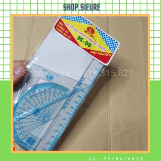 Bộ ê ke 4 trong 1 (gồm thước kẻ, eke 30đ, eke 45đ, đo độ)