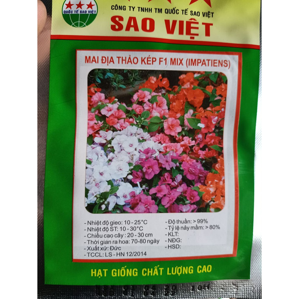 Hạt giống hoa mai địa thảo kép mix| Ngọc thảo kép