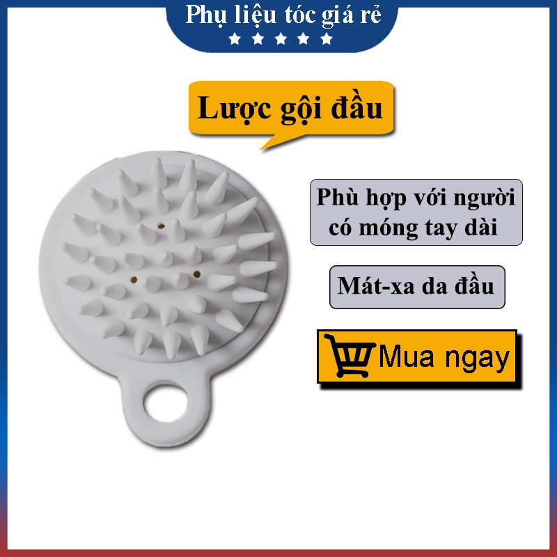 Lược gội đầu silicon muji mềm massage da đầu giảm rụng tóc kích thích mọc tóc matxa mát xa đầu Nhật giá rẻ