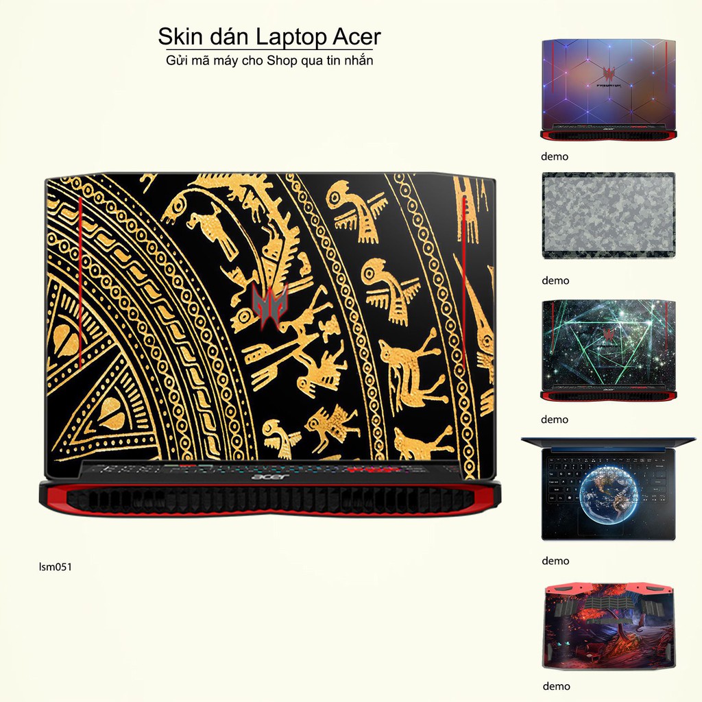 Skin dán Laptop Acer in hình Trống Đồng Đông Sơn - lsm051 (inbox mã máy cho Shop)