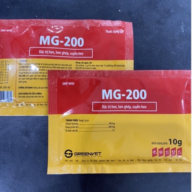 1 gói MG-200 dùng cho gà vịt ngan heo