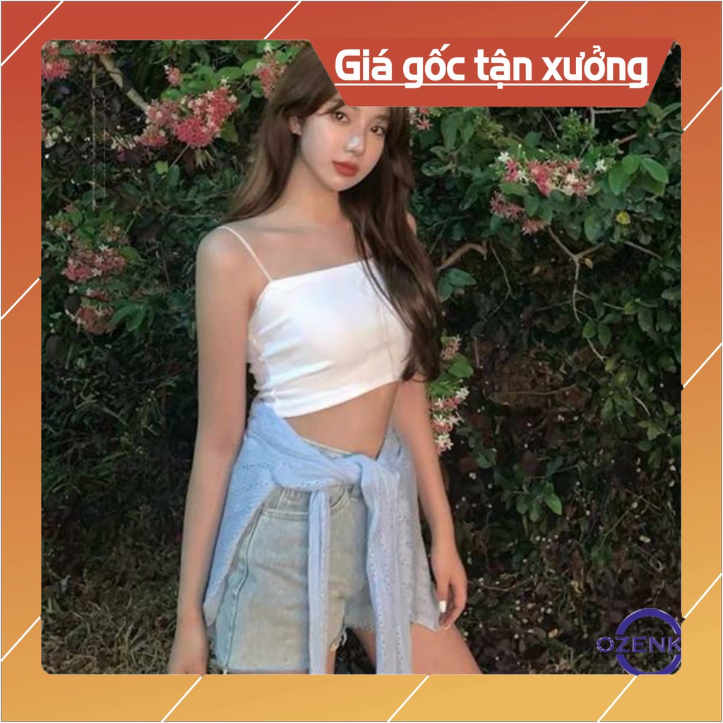 Áo 2 dây sợi bún/Áo ống croptop thun gân đẹp 100% cotton đen trắng , áo croptop ôm mặc trong siêu mát