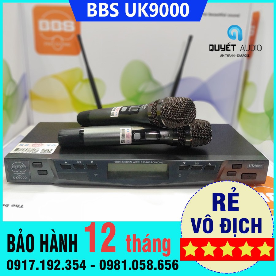 Micro không dây BBS UK9000 (Vỉ tím có tự ngắt và cảm biến gia tốc)