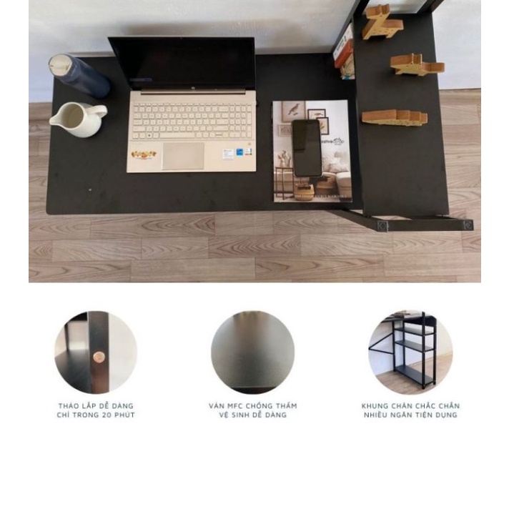 bàn kết hợp kệ