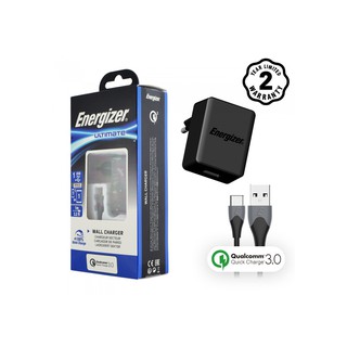 Sạc Energizer 1 cổng Quick Charge QC 3.0 18W kèm cáp USB Type-C - AC1Q3EUUC23 - Hãng phân phối chính thức