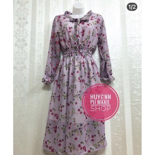 Đầm váy maxi voan hoa