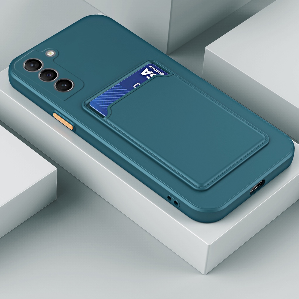 Ốp Điện Thoại Silicon TPU Mềm Chống Sốc Có Ngăn Đựng Thẻ Cho Samsung Galaxy A51/A71/A12/ M12 /A32/ A22/ M32 4G 5G