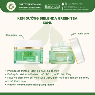 Kem dưỡng Bielenda Green Tea kiềm dầu, giảm mụn và thâm 50ml