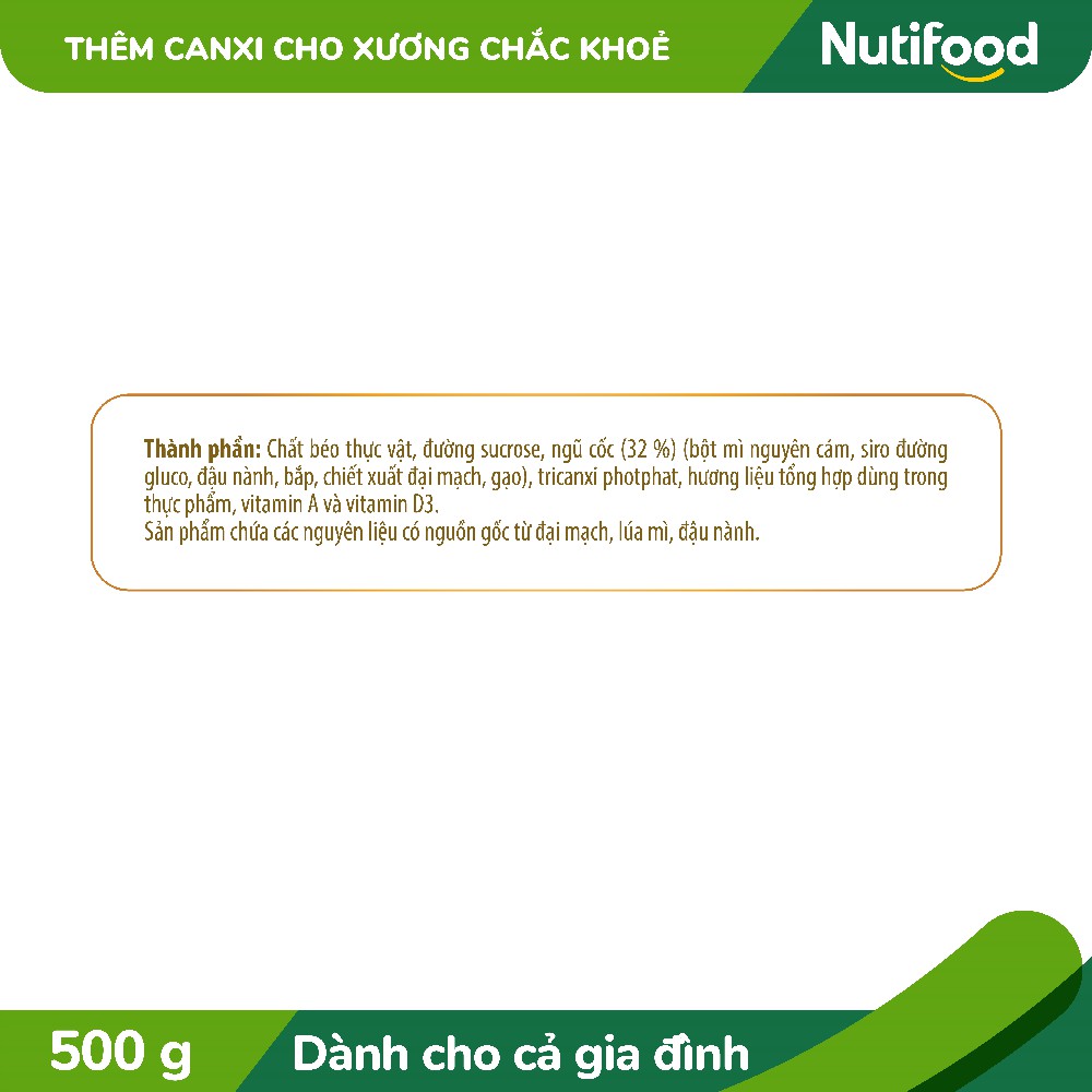 Ngũ cốc dinh dưỡng NutiFood - Canxi (20 gói x 25g)