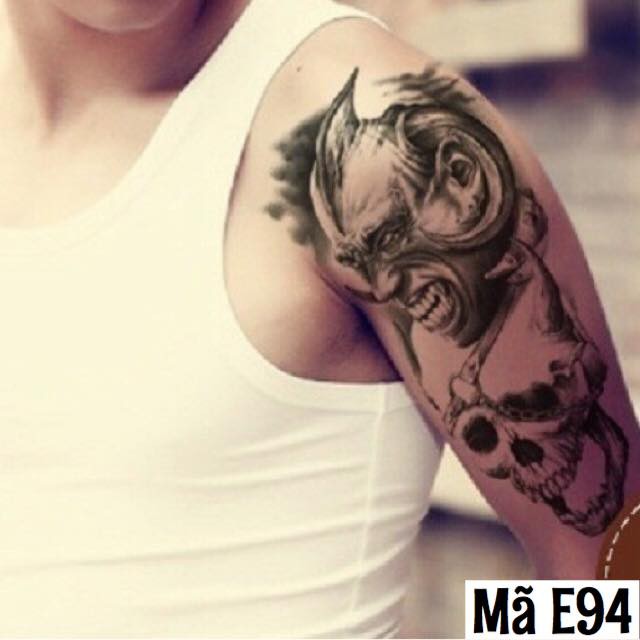 Hình xăm dán mặt quỷ - Mã E94