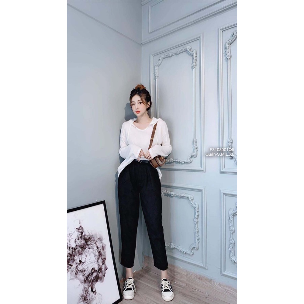 Quần baggy nhung hàng đẹp QC!