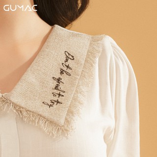 Áo thêu lá cổ AA751 GUMAC