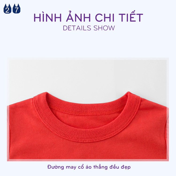 Áo thun trơn cho bé erokids chất cotton mềm mịn xuân hè 2023 - ảnh sản phẩm 6