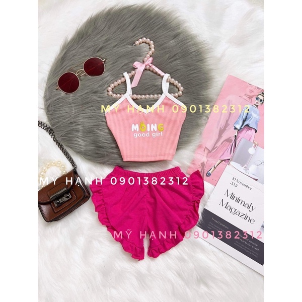 set áo hai dây thiết kế cho bé gái xinh lắm (8-22kg)
