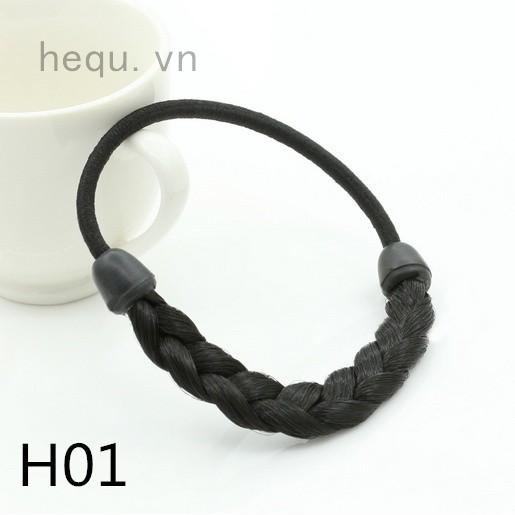 2 dây bện co dãn buộc tóc đuôi gà thời trang cho nữ