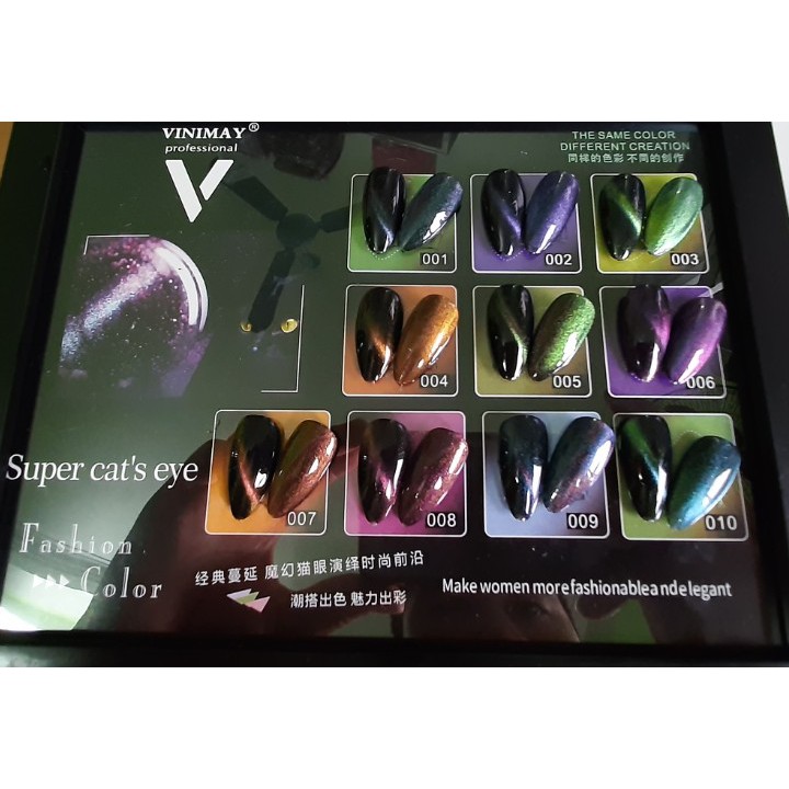 sét mắt mèo 9D vinimay 10 màu ( FREESHIP )
