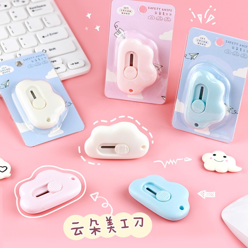 Dao rọc giấy Mini ĐÁM MÂY Cute Dễ Thương