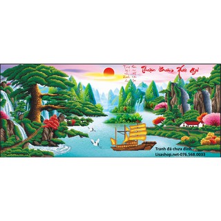 Tranh đính đá THUẬN BUỒM XUÔI GIÓ 88621(150X65CM) CHƯA ĐÍNH lg1084