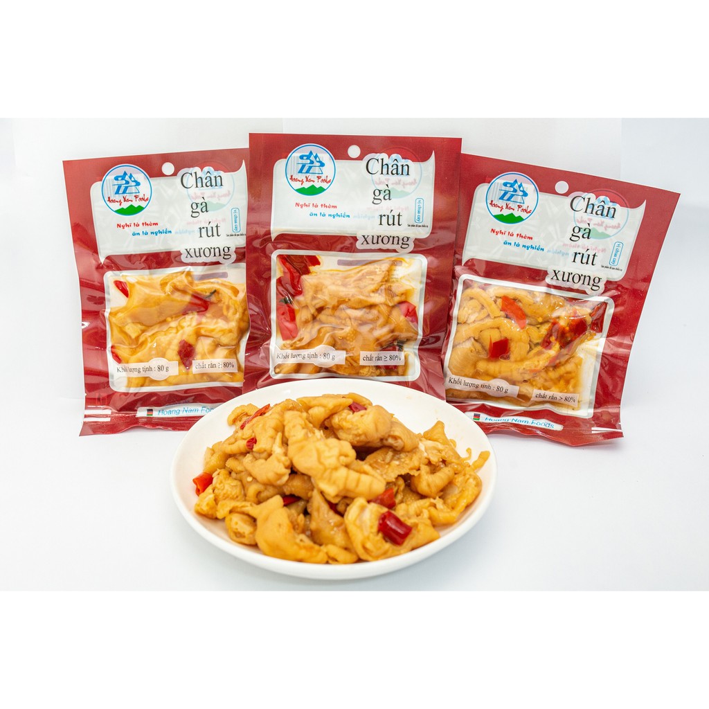 Chân gà rút xương ngâm ớt đặc biệt thơm ngon gói 80gram | BigBuy360 - bigbuy360.vn