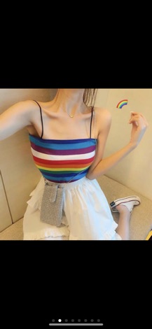 Áo 2 dây cầu vòng