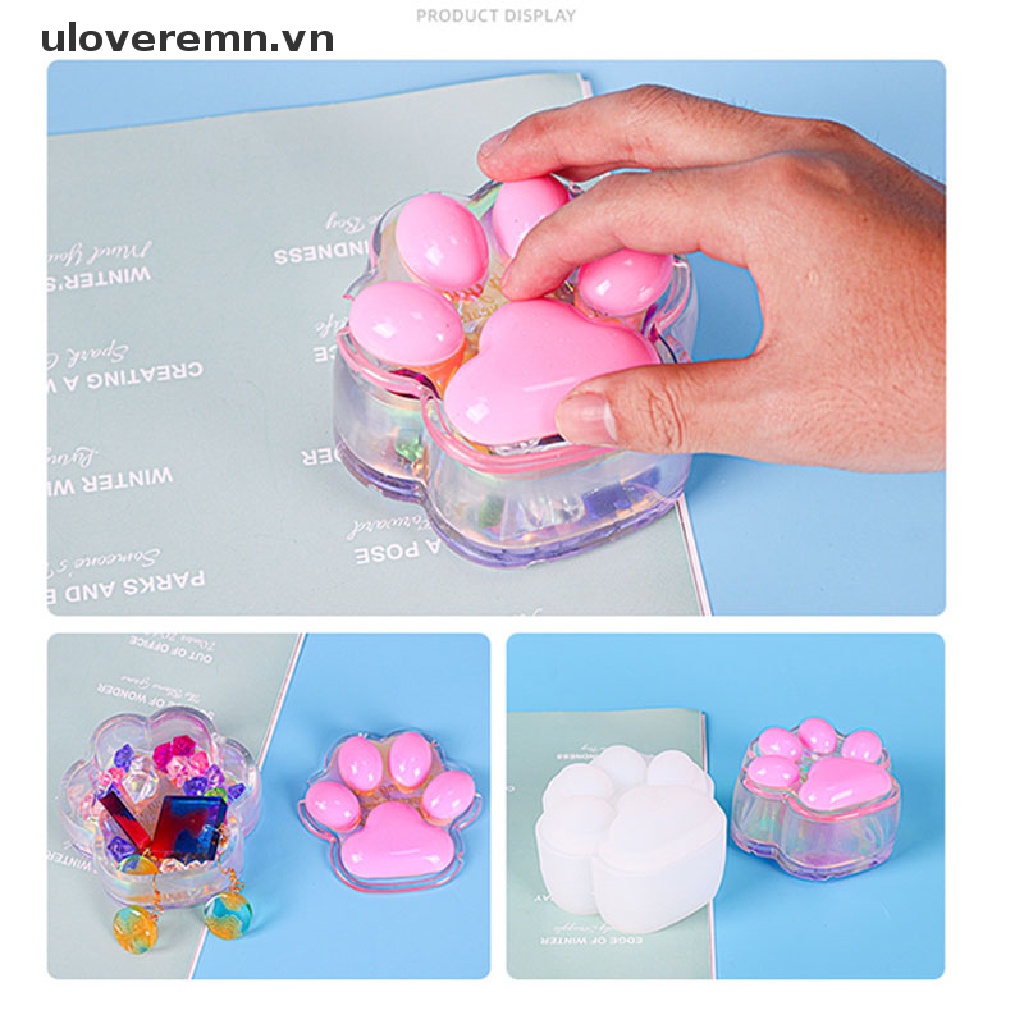 Khuôn Silicone Tạo Hình Móng Vuốt Mèo Làm Hộp Trang Sức DIY