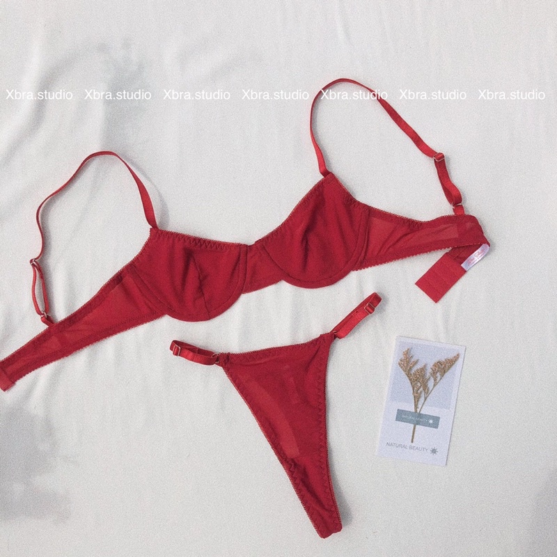 Bộ đồ lót lưới trơn, áo lót có gọng không mút SEXY | BigBuy360 - bigbuy360.vn