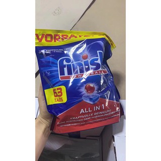 VIÊN RỬA BÁT FINISH 63 VIÊN CỦA ĐỨC DÙNG CHO MÁY RỬA BÁT