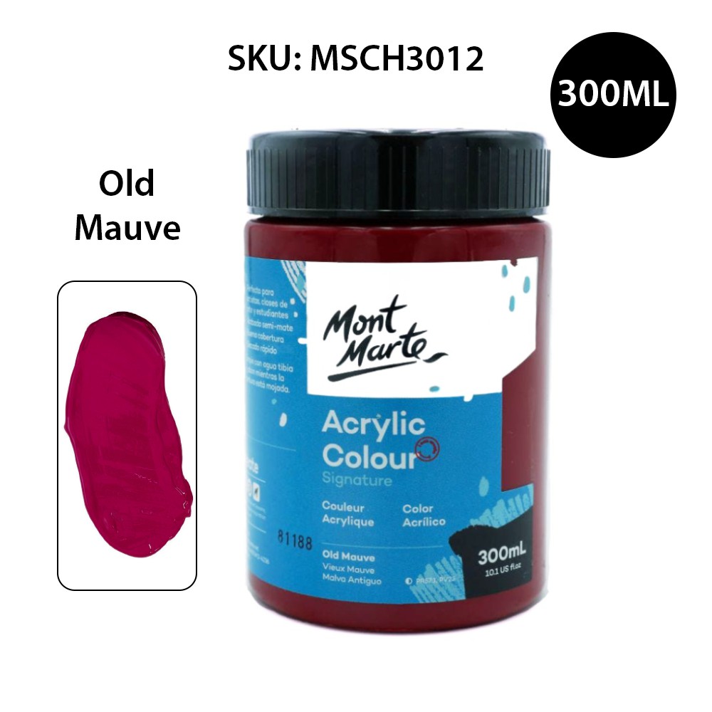 Màu Acrylic Mont Marte 300ml - Old Mauve - Acrylic Colour Paint Signature 300ml (10.1oz) - MSCH3012