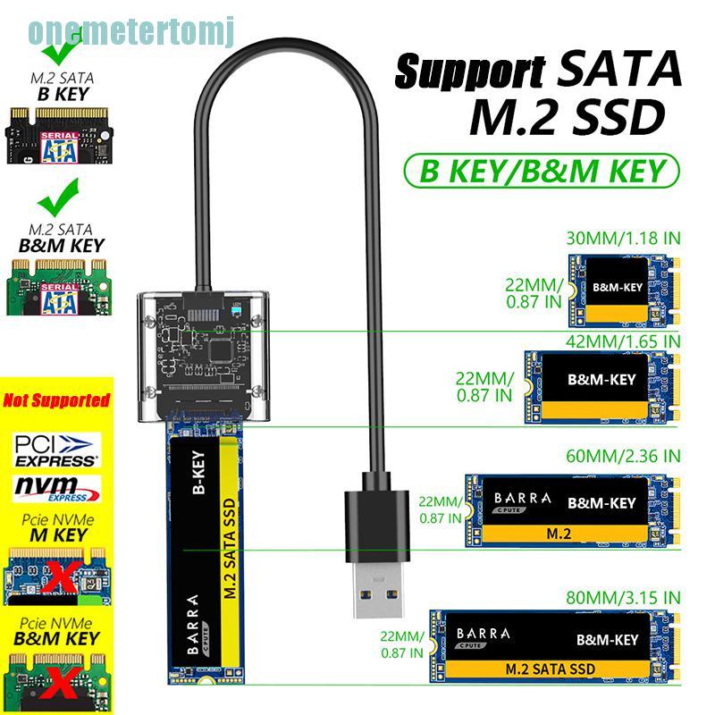 【ter】M2 SSD Case SATA Chassis M.2 To USB 3.0 SSD Adapter For NGFF SATA / B Key