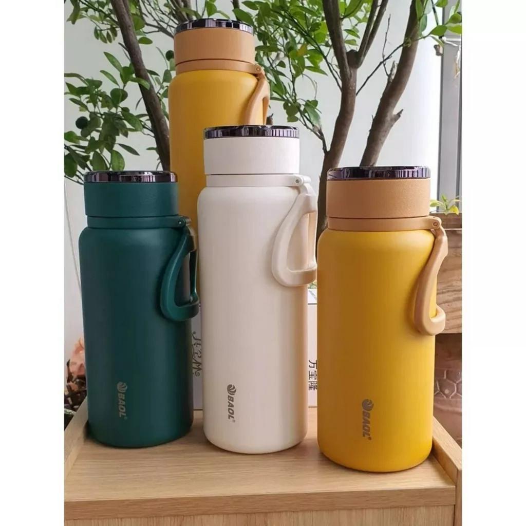 Bình giữ nhiệt nóng lạnh BAOL dung tích 1000ml-1500ml, bình đựng nước lõi inox 304 nắp titan cao cấp sang trọng