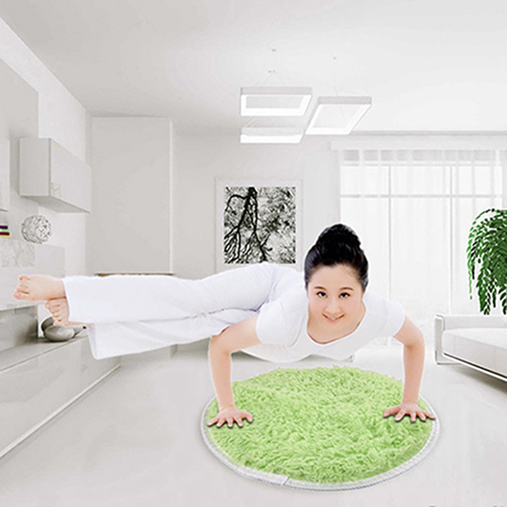 Thảm tròn lông nhung dùng trang trí bữa tiệc