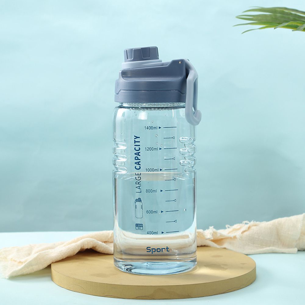 CONOPERY Bình đựng nước thể thao trong suốt dung tích 1500ml chống rò rỉ tùy chọn màu sắc