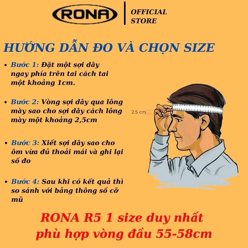 Mũ bảo hiểm nửa đầu RONA tem khủng long kute
