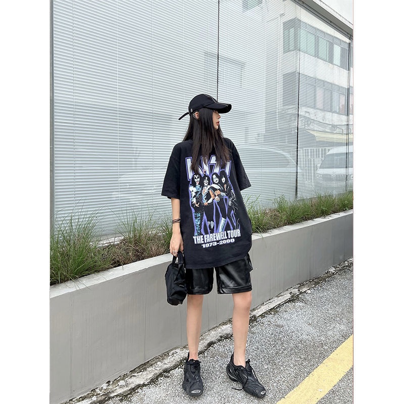 NRVP Áo Thun Nữ Oversize Cổ Tròn Thời Trang Hàn Quốc