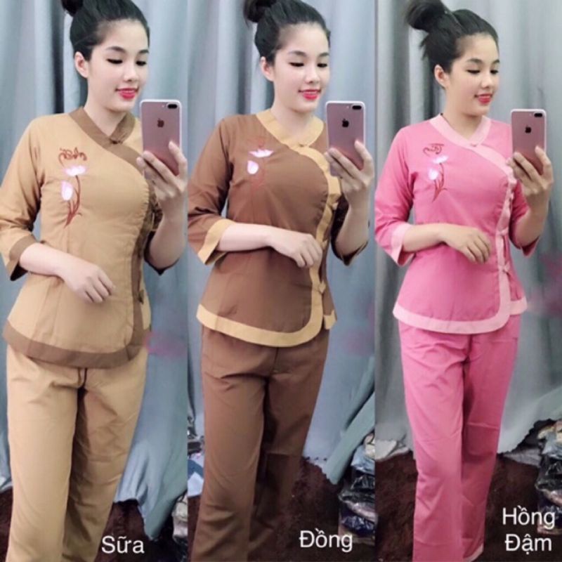 Đồ Lam Đi Chùa # Tim Phối KaTe # Đồ Bộ Nữ # Vải Mát